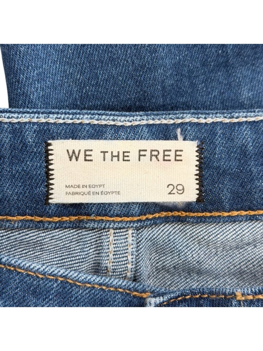 We The Free Womens Size 29 Jeans High-Rise Flare Jeans Raw-Hem Blue - Picture 6 of 8